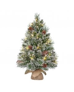 Vandans Juletræ med lys & kogler 60 cm højt
