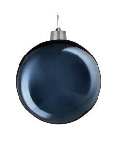 Stor julekugle i plast blå diameter 25 cm 