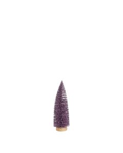 Dekorationstræ i lilla med glimmer mellem