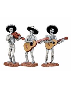Skeleton Mariachi Band Set Of 3