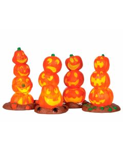 Light-Up Pumpkin Stack set Of 4