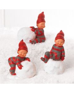 Babynisse med snebold
