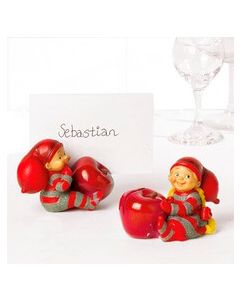 SEATING CARDS WITH BABY ELF AND APPLE