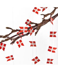 Flagguirlande med mini danske flag