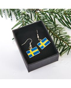 Øreringe med det svenske flag