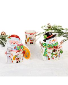 Porcelænskrus med julemotiv