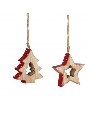 Wooden Christmas tree or star