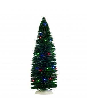 Juletræ med flerfarvet lys