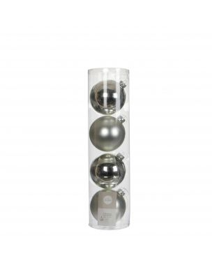 Silver glass balls 4 pieces