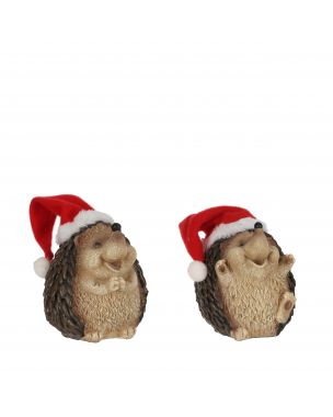 Hedgehog with a Santa hat
