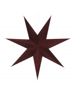Burgundy velour Christmas star