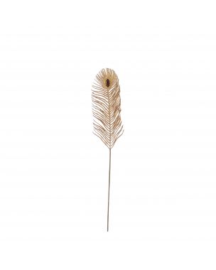 Gold peacock feather 75 cm