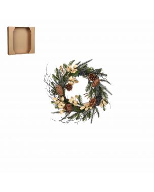 Gold spruce wreath