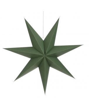 Stjerne i grønt genanvendt papir 75 cm i dia
