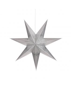 Stjerne sølvfarvet 60 cm i diameter