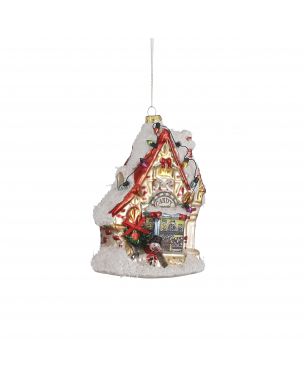 Decorated house Christmas ornament