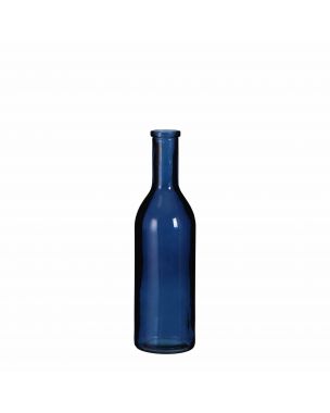 Blue recycled glass bottle