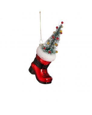 Julekugle Støvle med juletræ