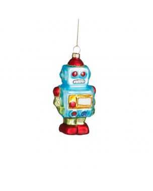 Julekugle Robot i blå