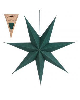 Stjerne i grøn jute diameter 60 cm