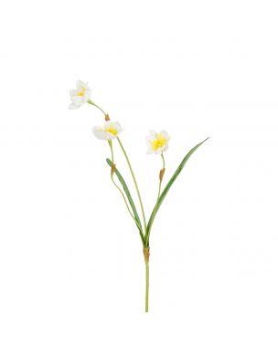 Stilk med hvidgule påskeliljer 57 cm høj