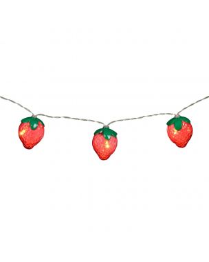 Sommerlyskæde med jordbær