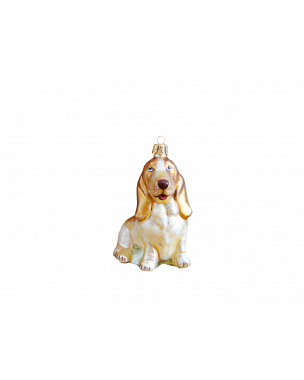 Basset Hound dog Christmas ornament