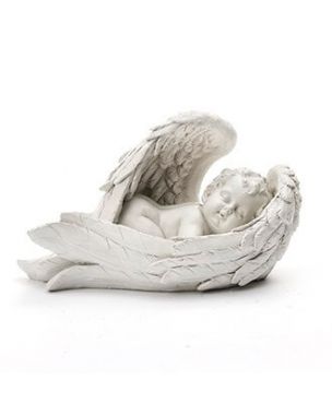 Angel lying on wings