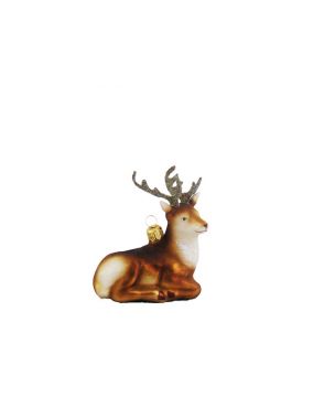 Lying deer Christmas ornament