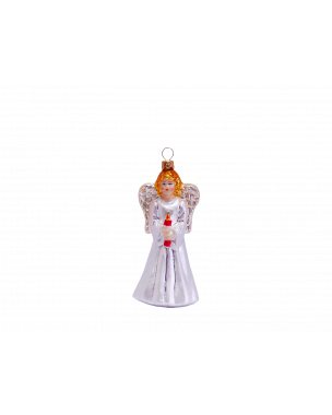 Angel with candle Christmas ornament