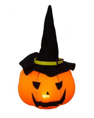 Pumpkin witch with LED lights