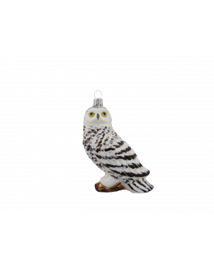 Snowy owl Christmas ornament