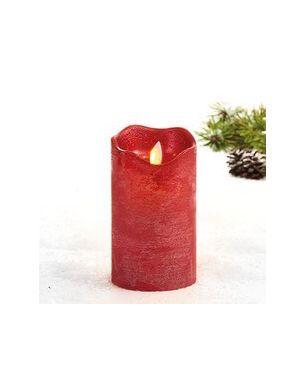 Block candle with moving flame