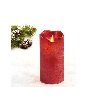 Block candle with moving flame