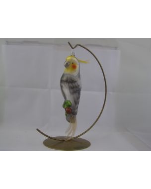 Grey cockatiel Christmas ornament