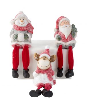 Christmas figurines with hanging legs