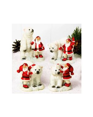 Santa Claus with polar bear