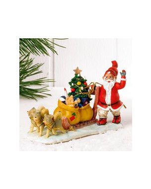 Santa Claus with dog sled