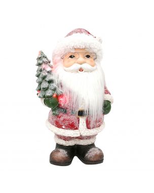 Santa Claus with tree and glasses