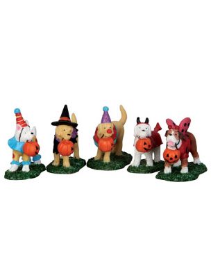 Trick Or Treating Dogs Set Of 5