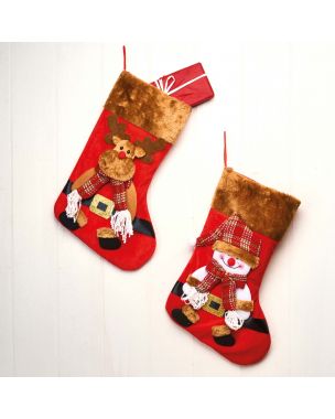 Christmas stocking with fur