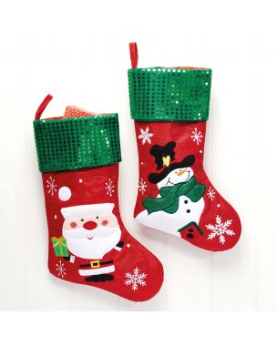 Fabric Christmas stocking