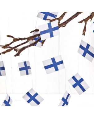 Flagguirlander med finske flag