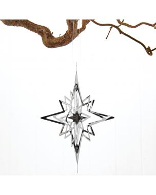 Silver colored star with string