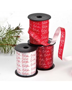 Gift ribbon with "Merry Christmas"