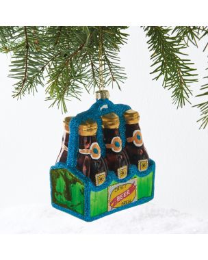 Julekugle Ølkasse med 6 flasker