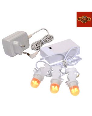 Light bulb chain 3 pieces with adapter