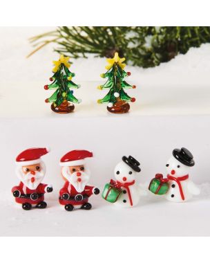 Christmas glass figurines