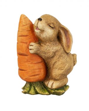 Hare med gulerod 13 cm høj