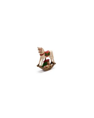 Rocking horse with Christmas decorations